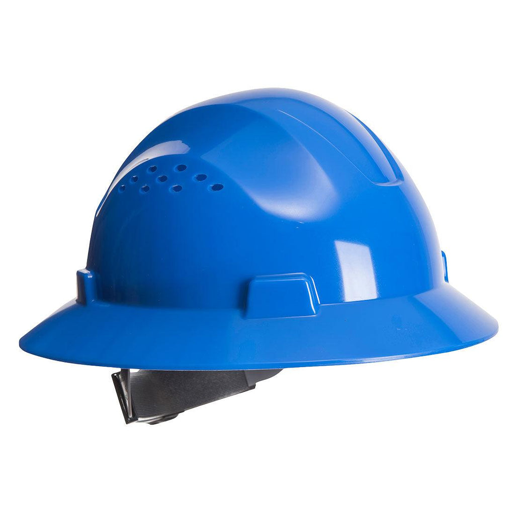 Portwest PW52 - Full Brim Premier Hard Hat Vented Royal Blue