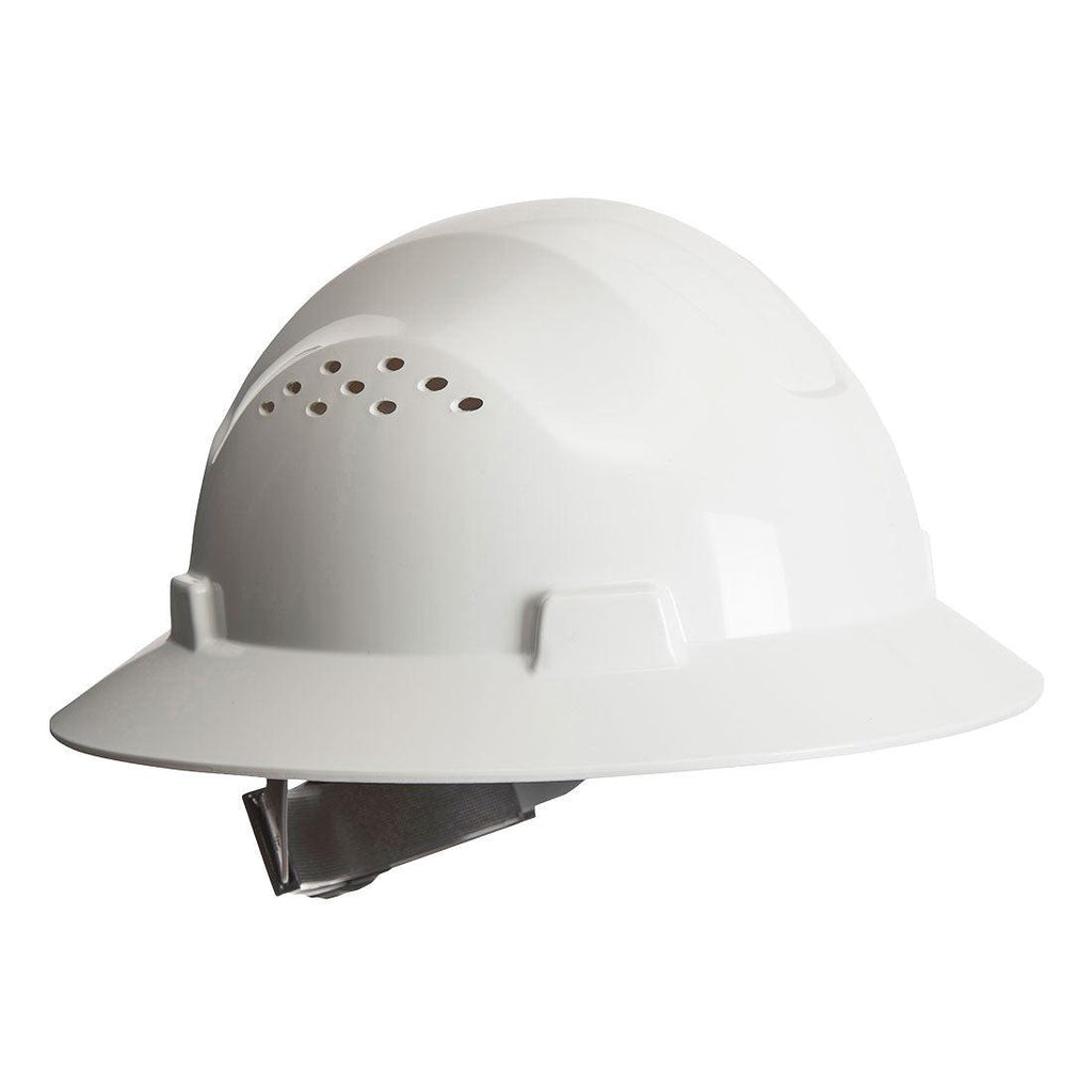 Portwest PW52 - Full Brim Premier Hard Hat Vented White