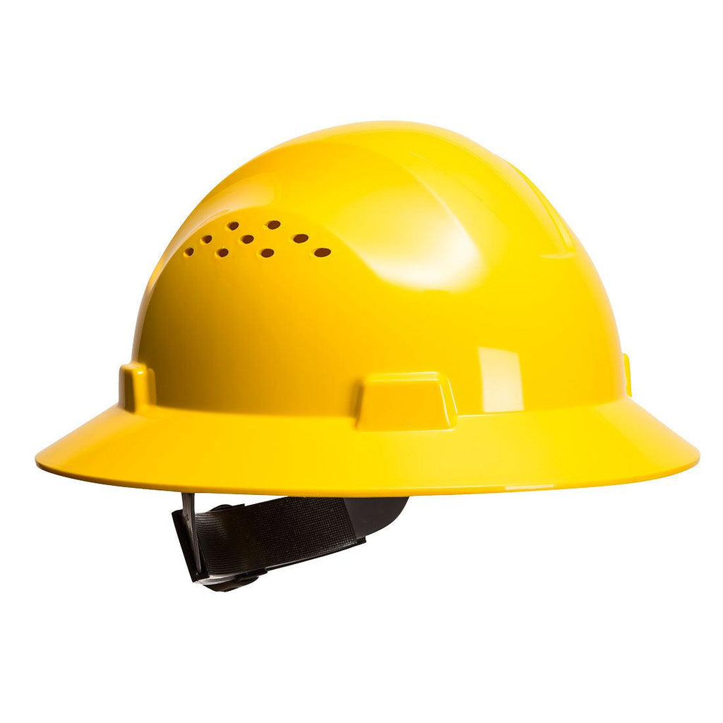 Portwest PW52 - Full Brim Premier Hard Hat Vented Yellow
