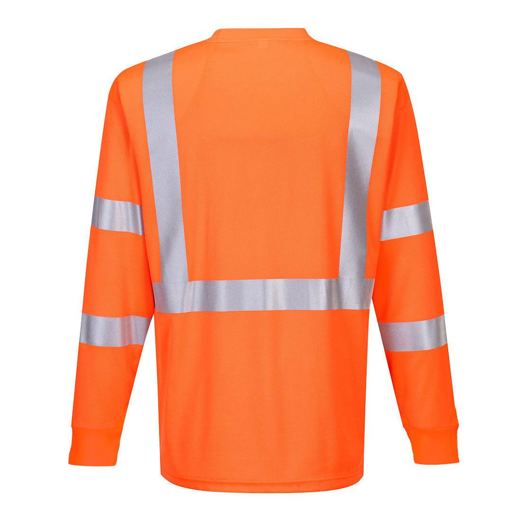 Portwest S192 - Hi-Vis Long Sleeve Ribbed Cuff T-Shirt