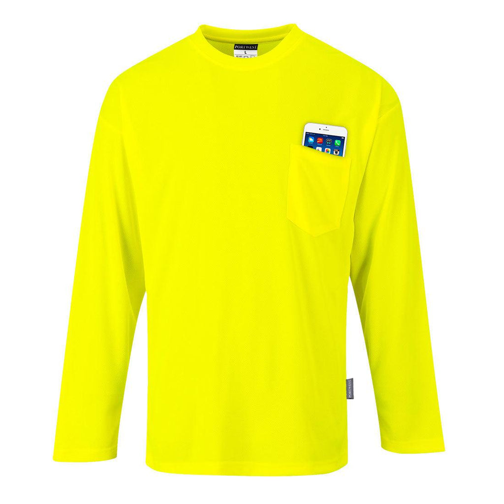Portwest S579 - Non ANSI Pocket Long Sleeve T-Shirt