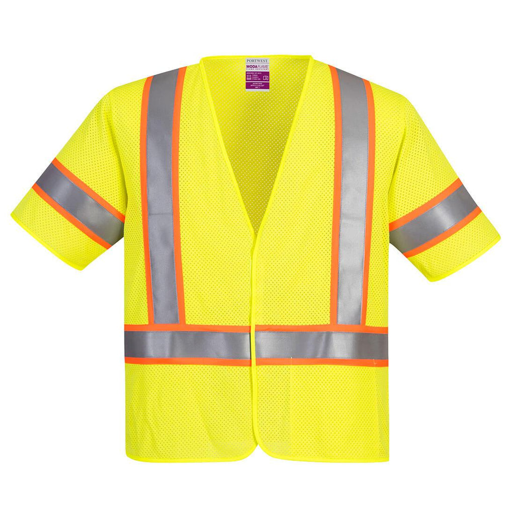 Portwest UFR24 - Class 3 FR Mesh Vest - Hi-Vis Yellow