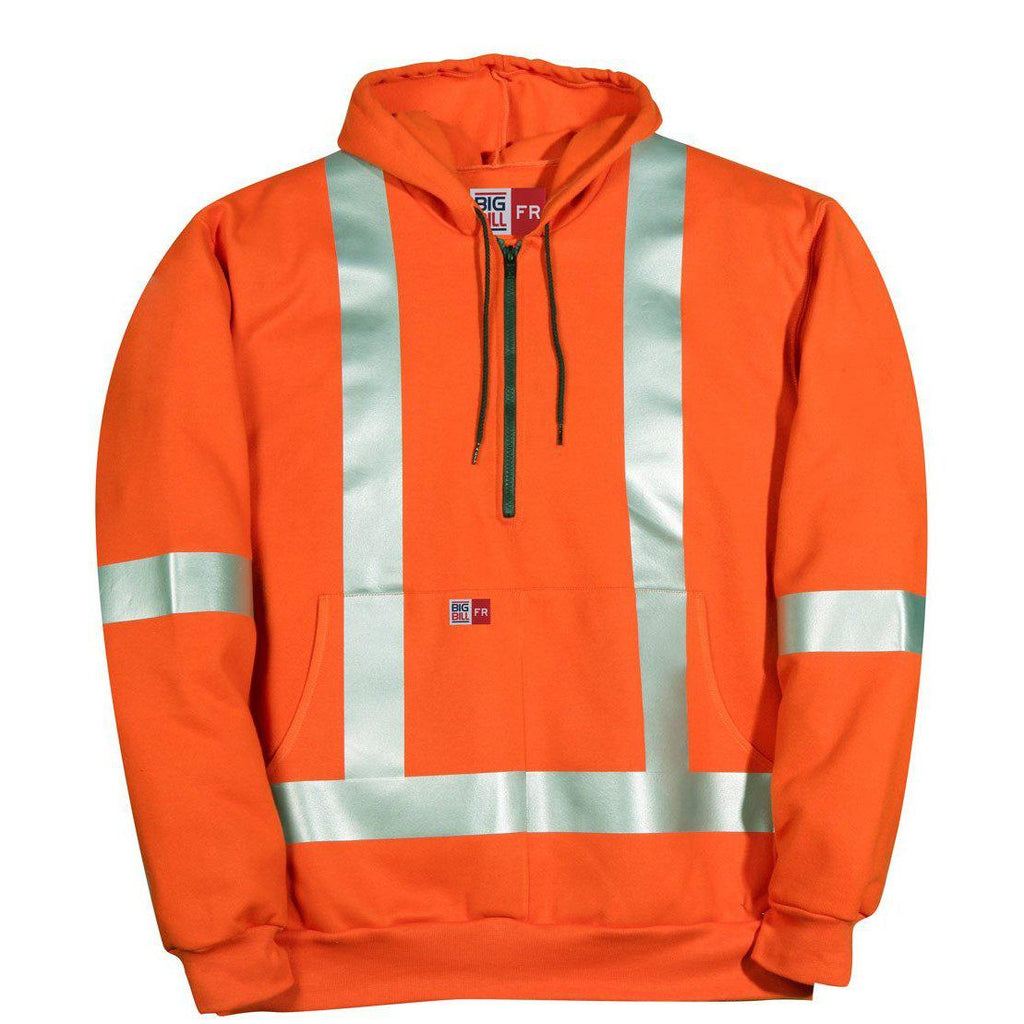Big Bill FR RT26IT14-ORA Orange Hi-Vis Zip-Up Sweatshirt - Fire Retardant Shirts.com