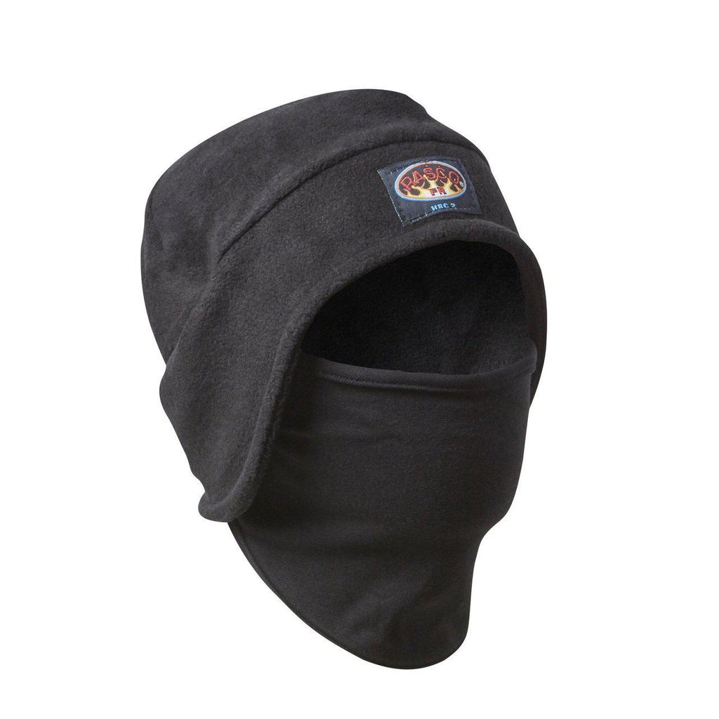 Rasco FR Black Fleece Hat with Face Cover BFH32 Black / NFH31 Navy-Fire Retardant Shirts.com