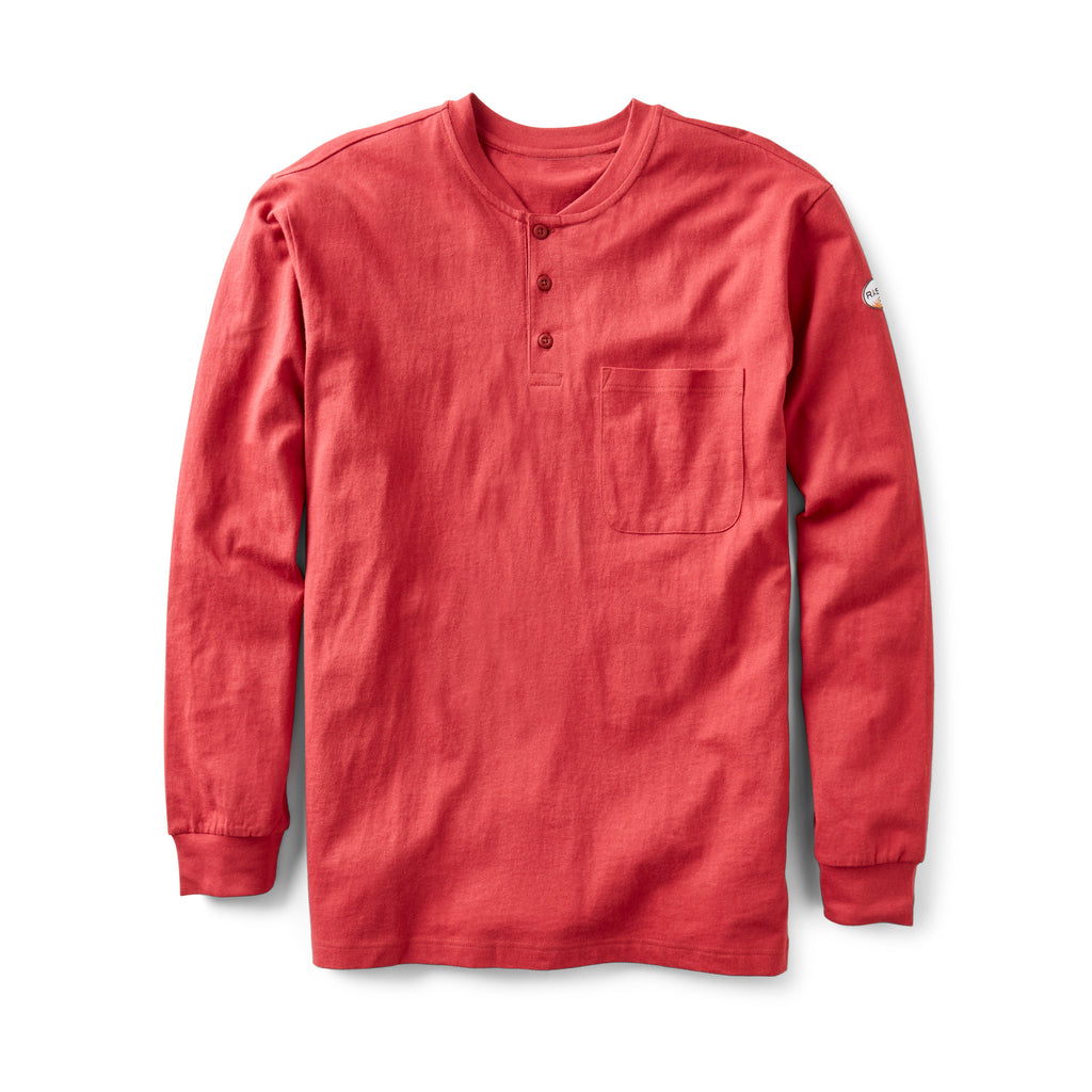 Rasco FR FR0101RD Red Henley T-Shirt-Fire Retardant Shirts.com