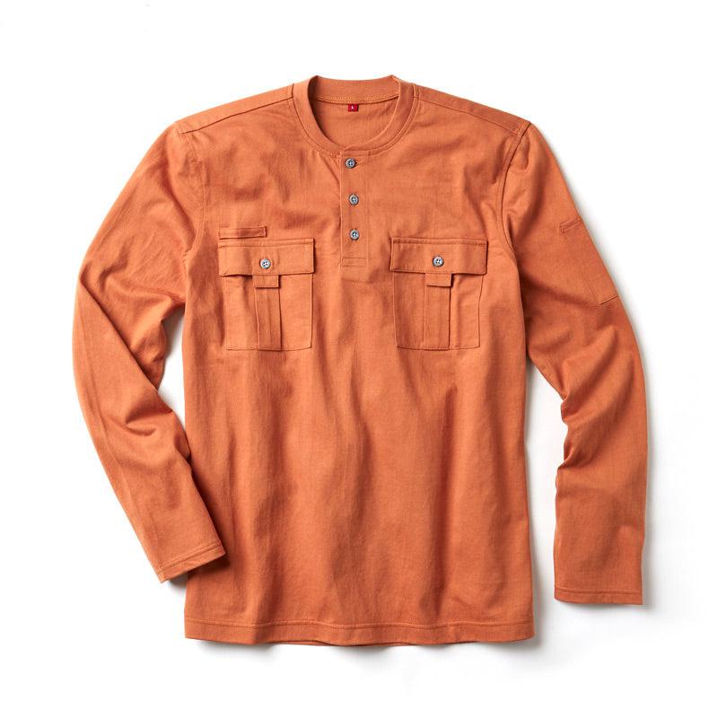 Rasco FR FR0613BO Burnt Orange Utility Henley T-Shirt-Fire Retardant Shirts.com