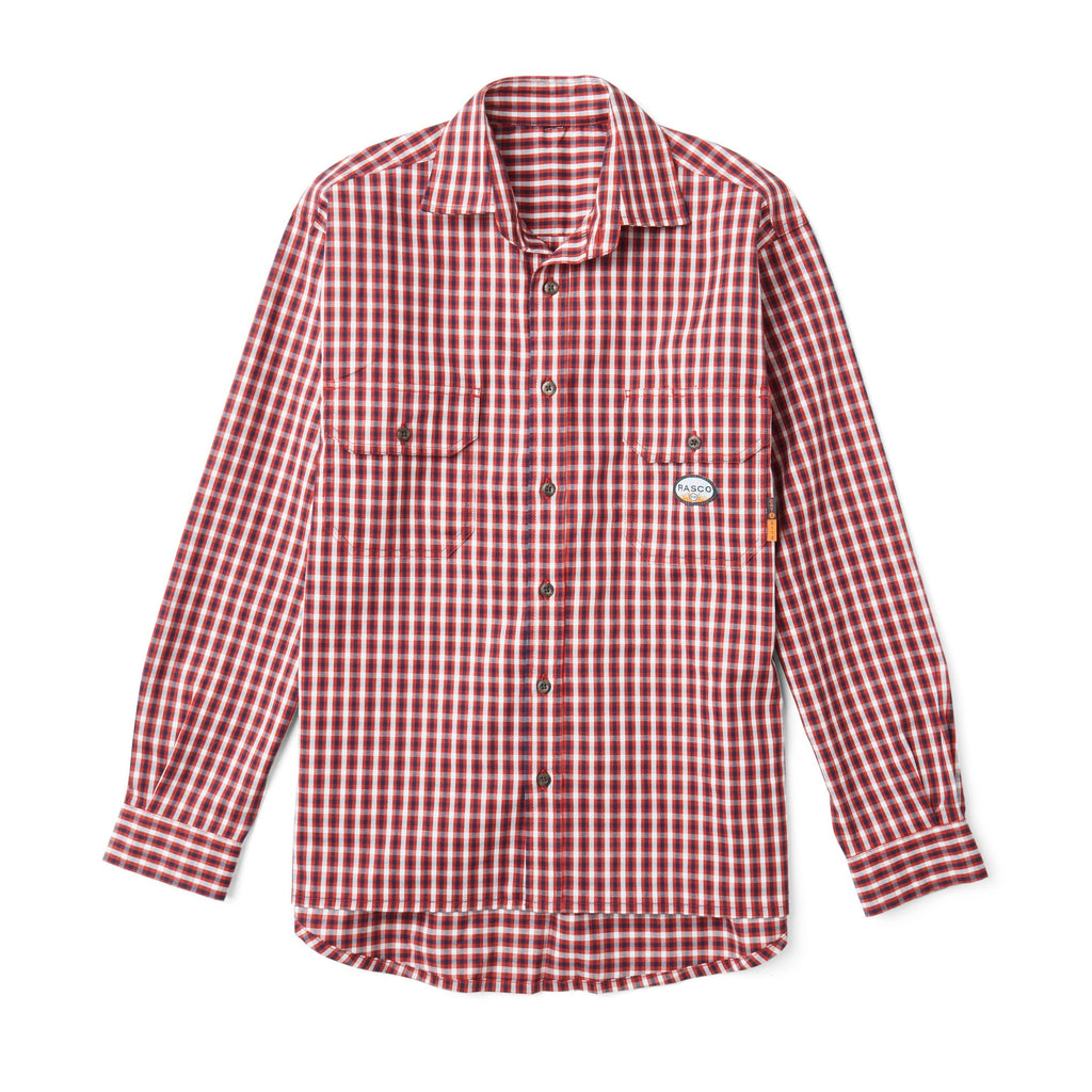 Rasco FR FR0824RD Red Plaid Shirt - CLOSEOUT-Fire Retardant Shirts.com