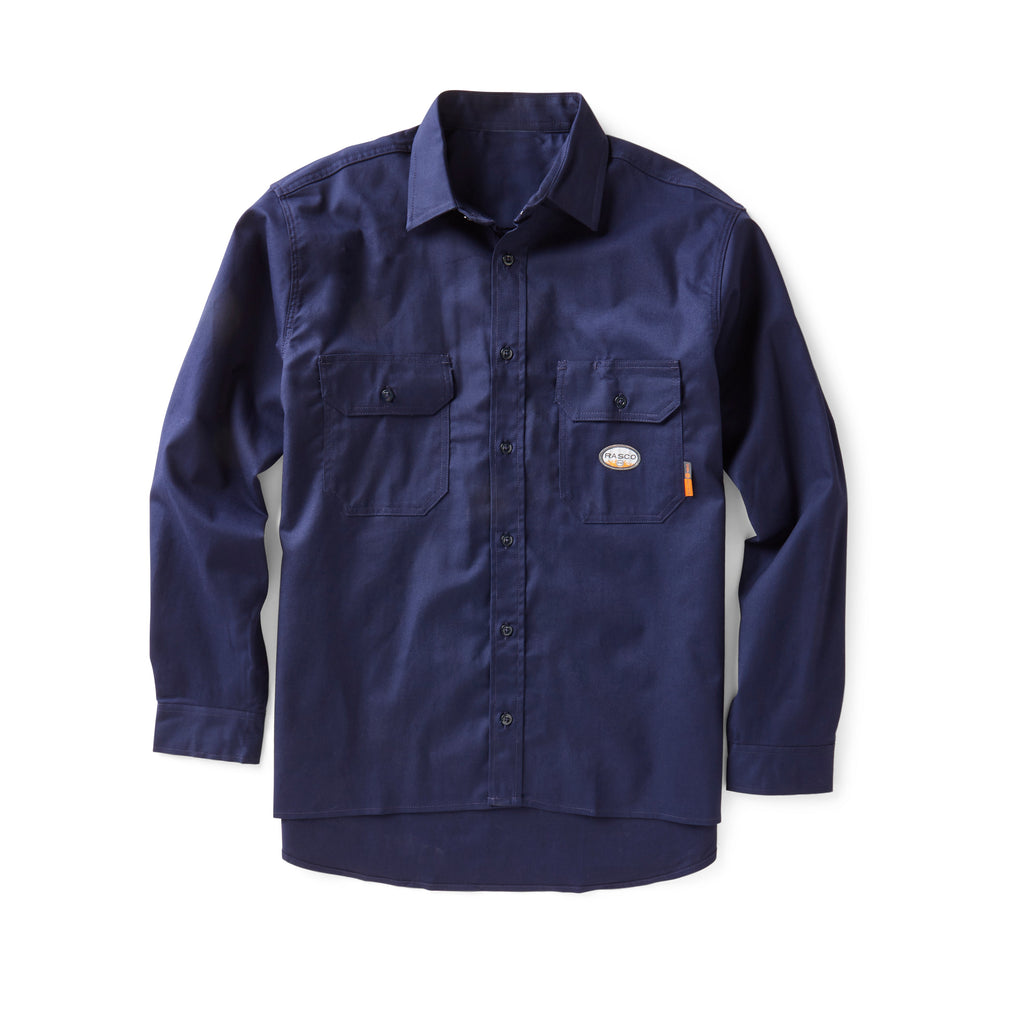 Rasco FR FR1303NV Navy Uniform Shirt-Fire Retardant Shirts.com