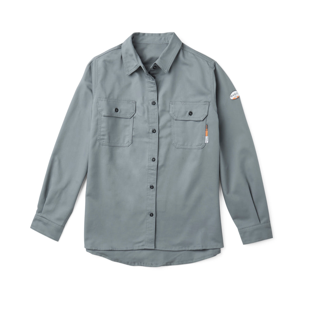 Rasco FR FR1305GY Gray Westex UltraSoft Uniform Shirt-Fire Retardant Shirts.com