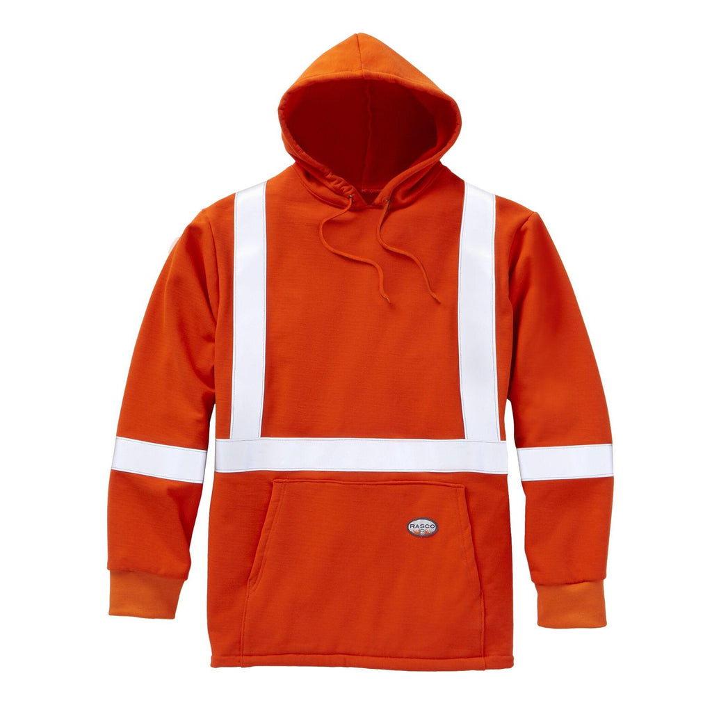 Rasco FR FR2219OH Hi-Vis Pullover Hoodie with Reflective Trim-Fire Retardant Shirts.com
