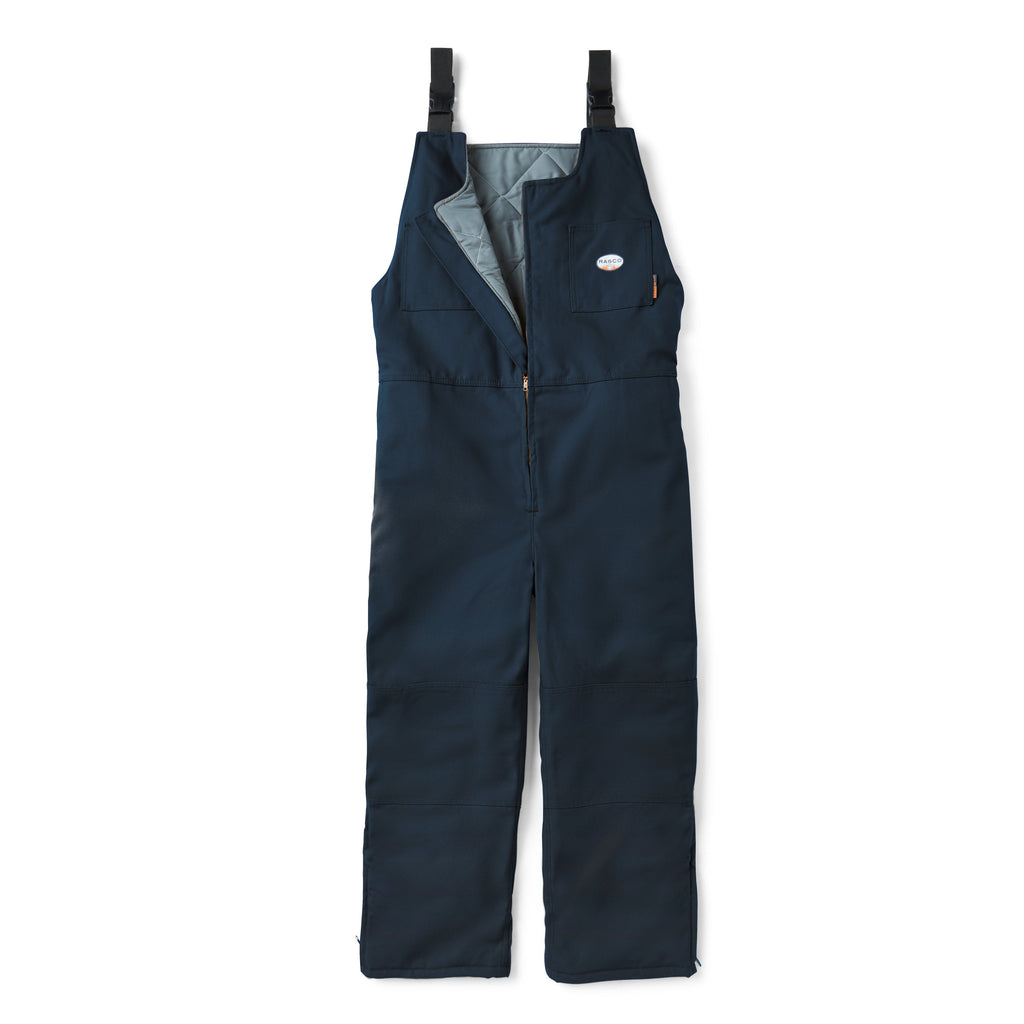 Rasco FR FR2607NV Navy Insulated Quilt-Lined Bib Overall-Fire Retardant Shirts.com