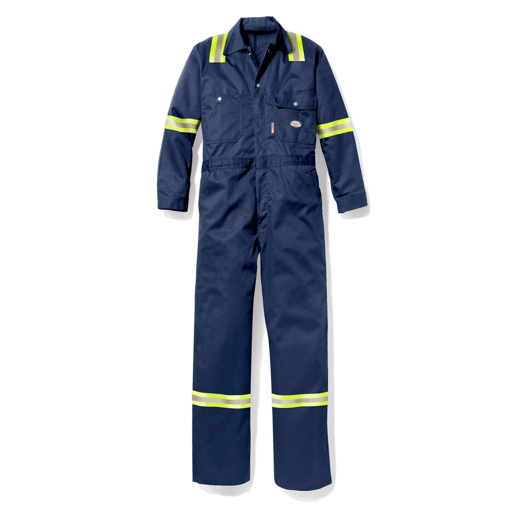 Rasco FR FR2932NV-S Navy Reflective Coverall-Fire Retardant Shirts.com