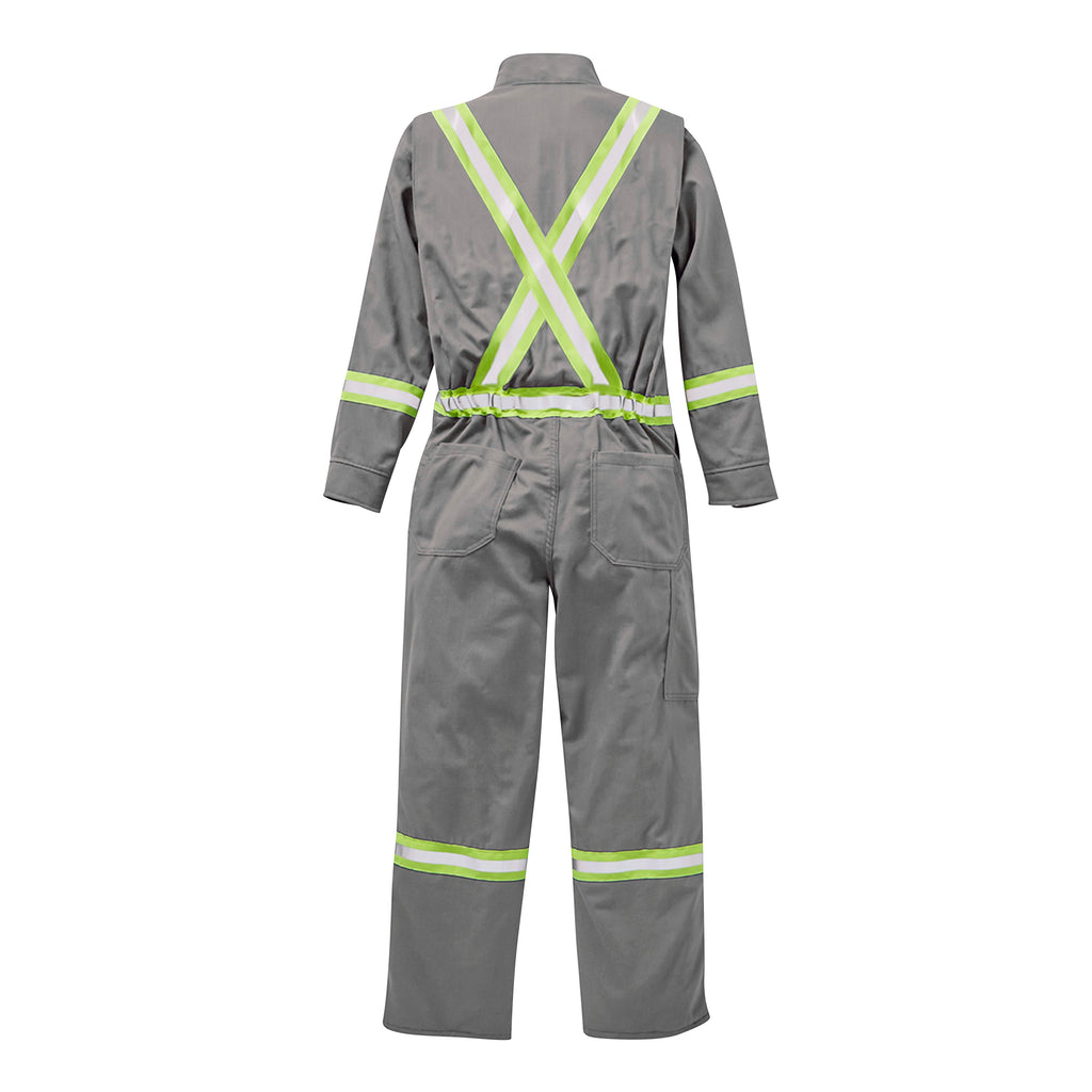 Rasco FR FR3305GY Gray Premium Coveralls with Reflective Trim-Fire Retardant Shirts.com