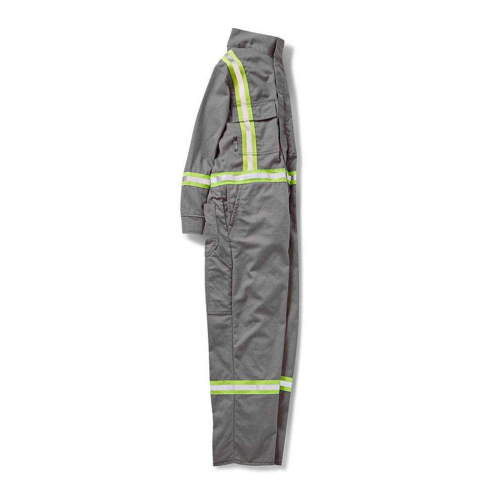 Rasco FR FR3305GY Gray Premium Coveralls with Reflective Trim-Fire Retardant Shirts.com