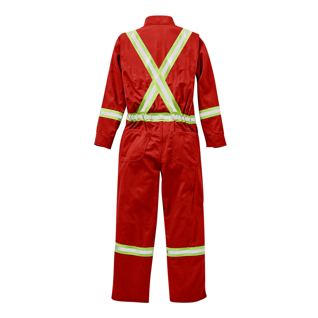 Rasco FR FR3305RD Red Premium Coveralls with Reflective Trim-Fire Retardant Shirts.com