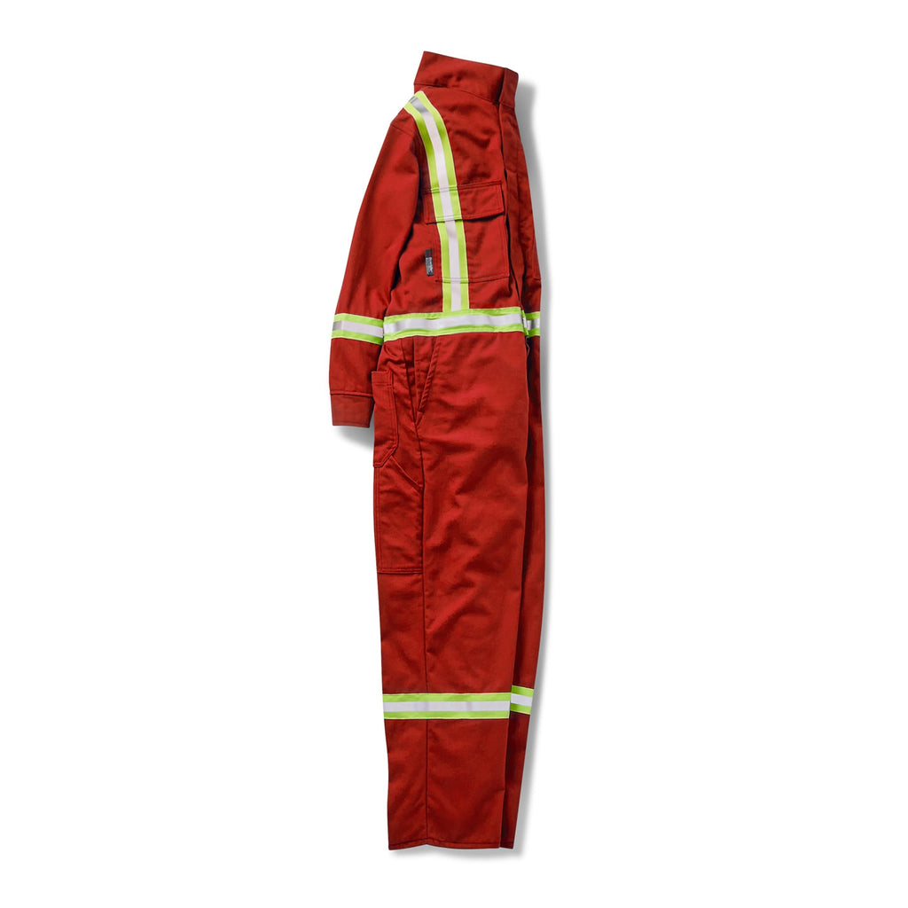 Rasco FR FR3305RD Red Premium Coveralls with Reflective Trim-Fire Retardant Shirts.com