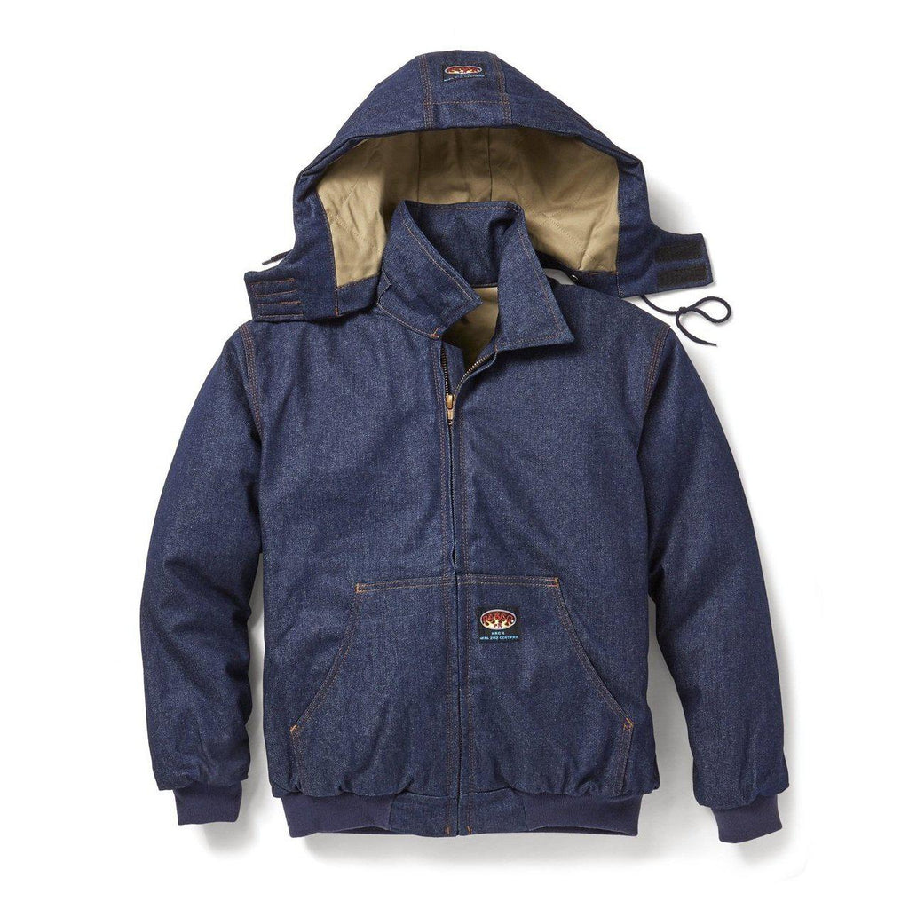 Rasco FR FR3522DN Denim Hooded Jacket-Fire Retardant Shirts.com