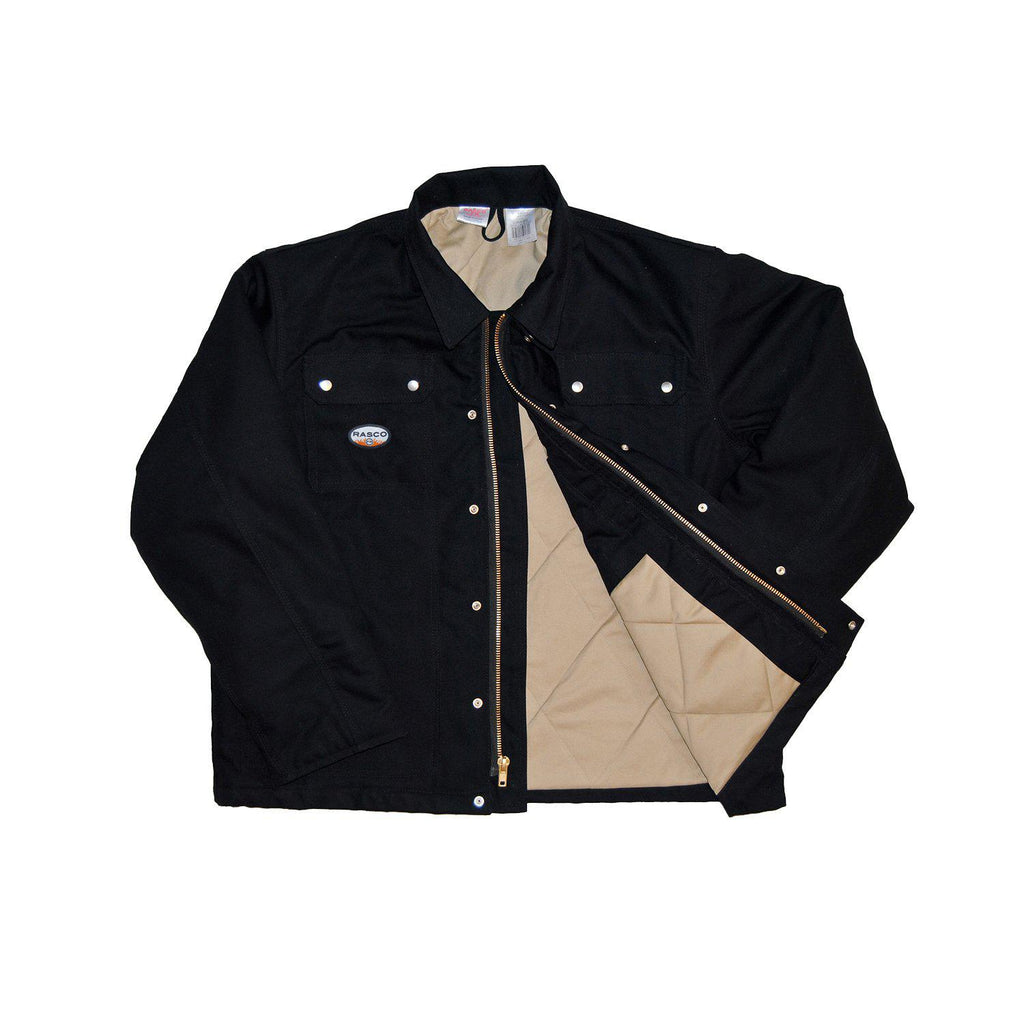 Rasco FR FR3707BK Black Duck Heavy Coat & Hood-Fire Retardant Shirts.com