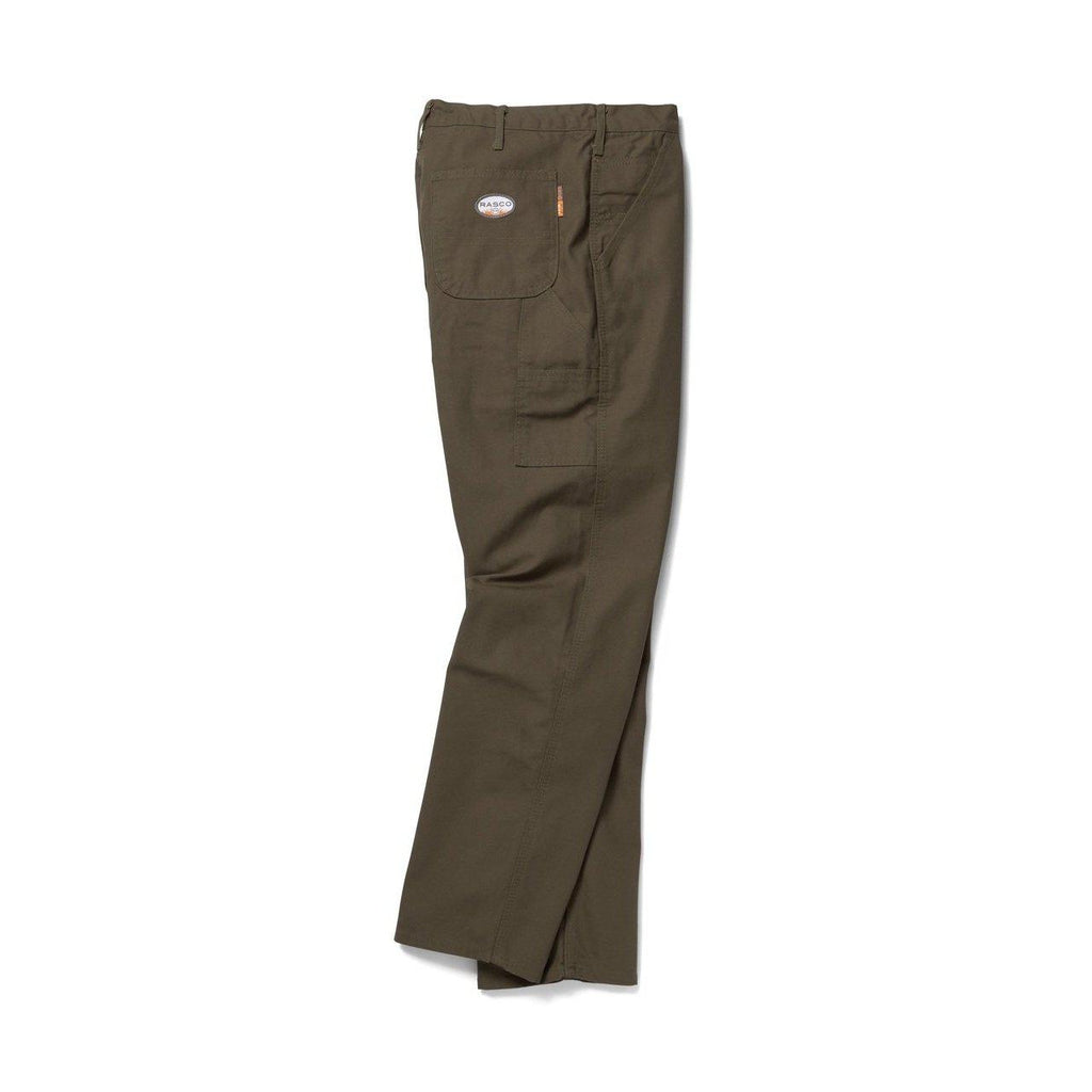 Rasco FR FR4507GN Green Duck Carpenter Pants-Fire Retardant Shirts.com