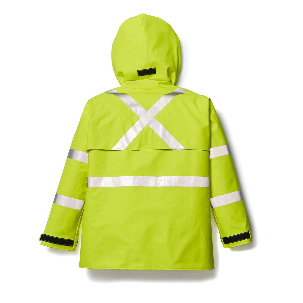 Rasco FR FR5926YH Hi-Vis Rain Jacket-Fire Retardant Shirts.com