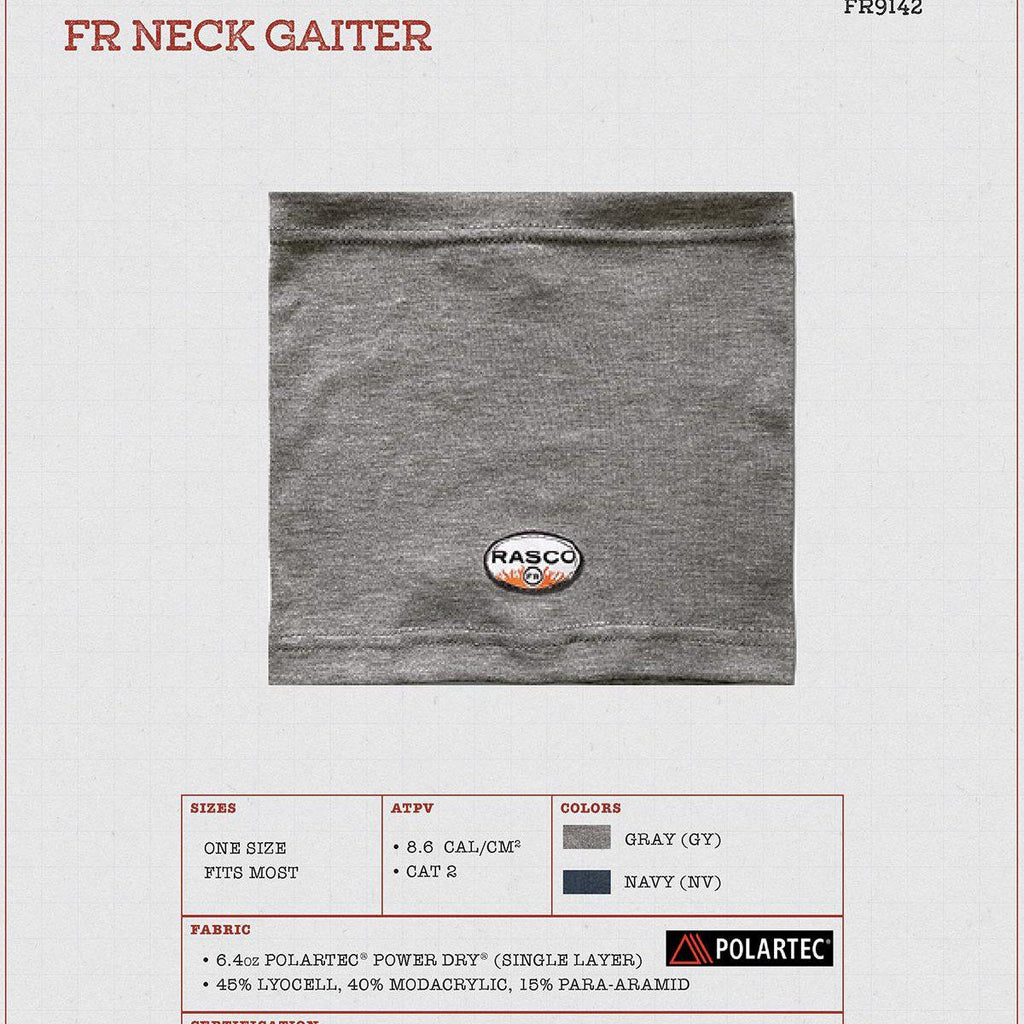 Rasco FR FR9142 POLARTEC Knit Neck Gaiter-Fire Retardant Shirts.com