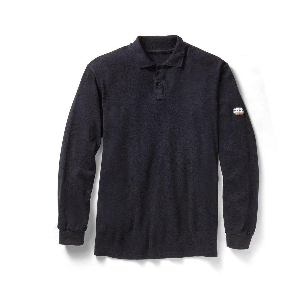 Rasco FR M-NLS320 Navy Long Sleeve Polo-Fire Retardant Shirts.com