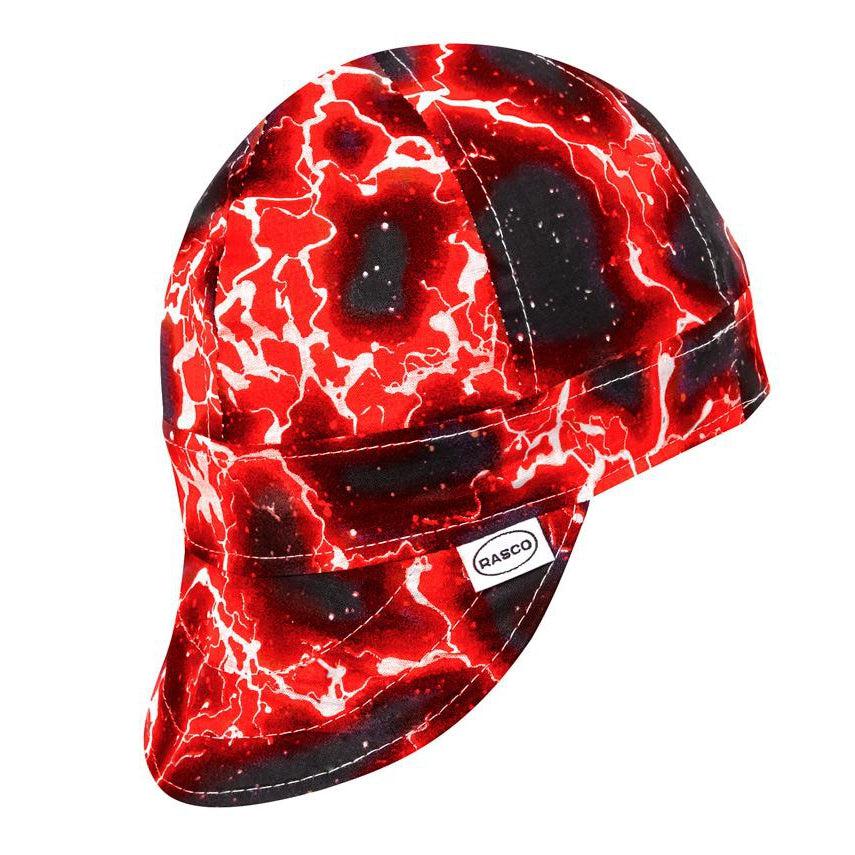 Revco BC5W-BK Welding Cap, Black with Red Flames & Logo