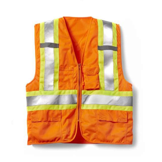 Rasco Non-FR HV005OH Hi-Vis Orange Zip Front Vest-Fire Retardant Shirts.com