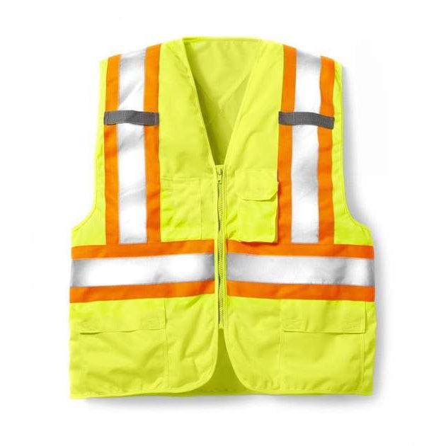 Rasco Non-FR HV005YH Hi-Vis Yellow Zip Front Vest-Fire Retardant Shirts.com