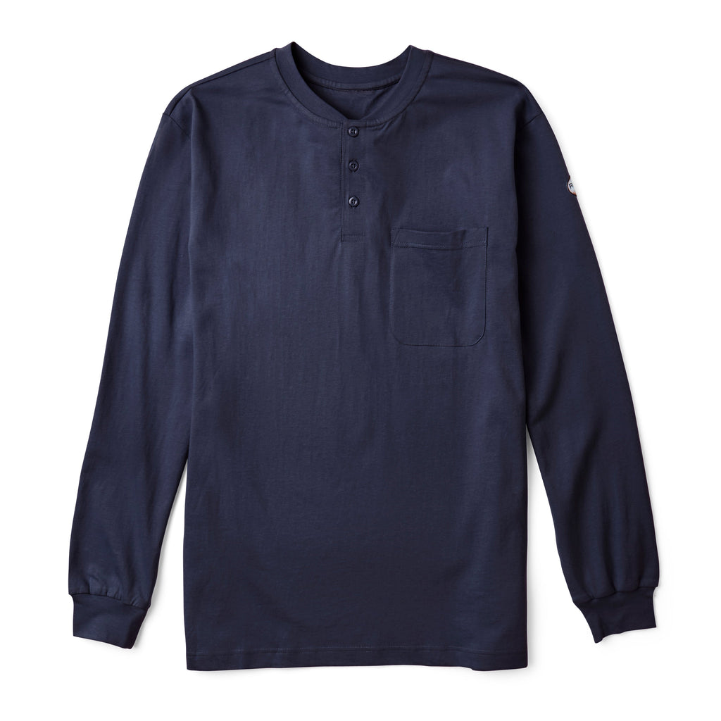 Rasco FR FR0101NV Navy Henley T-Shirt – Fire Retardant Shirts.com