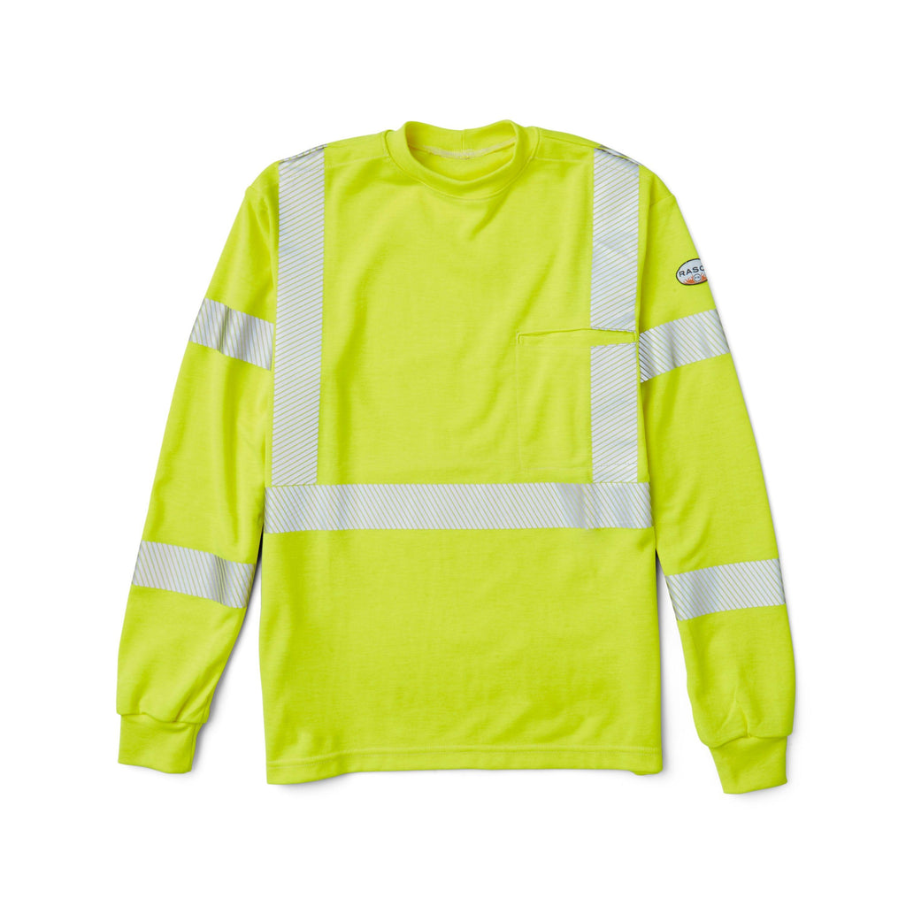 Rasco FR FR0337YH Hi-Vis Long Sleeve Shirt with Segmented Trim