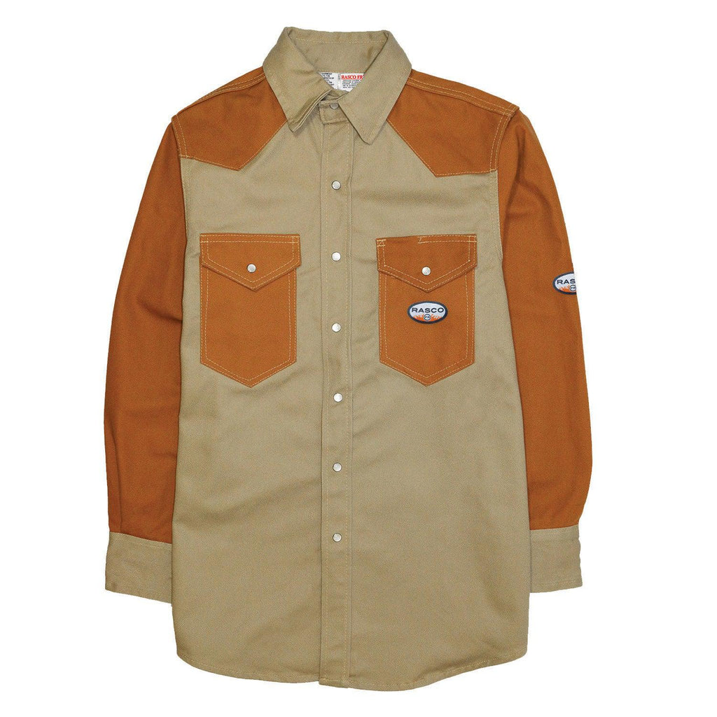 Rasco FR FR1104DK/KH Duck-Khaki Two Tone Work Shirts