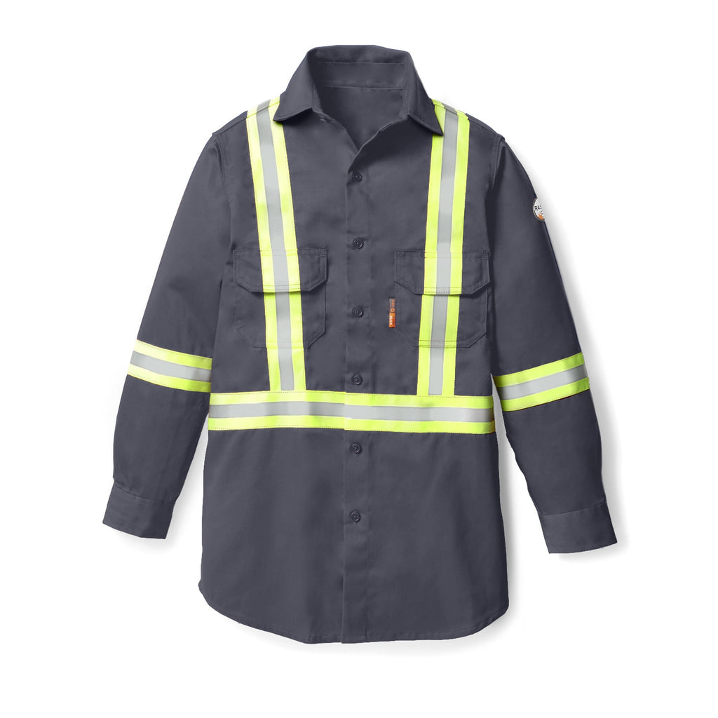 Rasco FR FR1403GY Gray Uniform Shirt with Reflective Trim