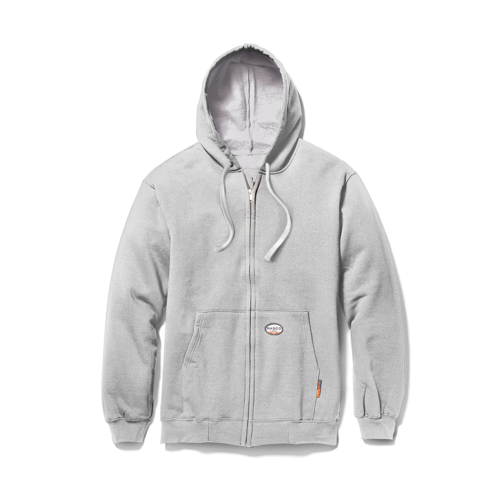 Rasco FR FR2002GY Gray Zipper Hooded Sweatshirt