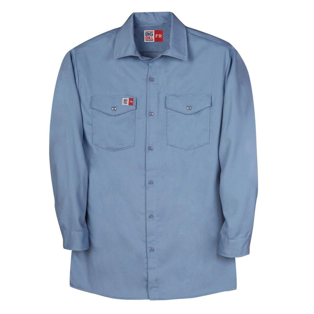 Big Bill FR TX231US7-LBL Light Blue Industrial Work Shirt - Fire Retardant Shirts.com