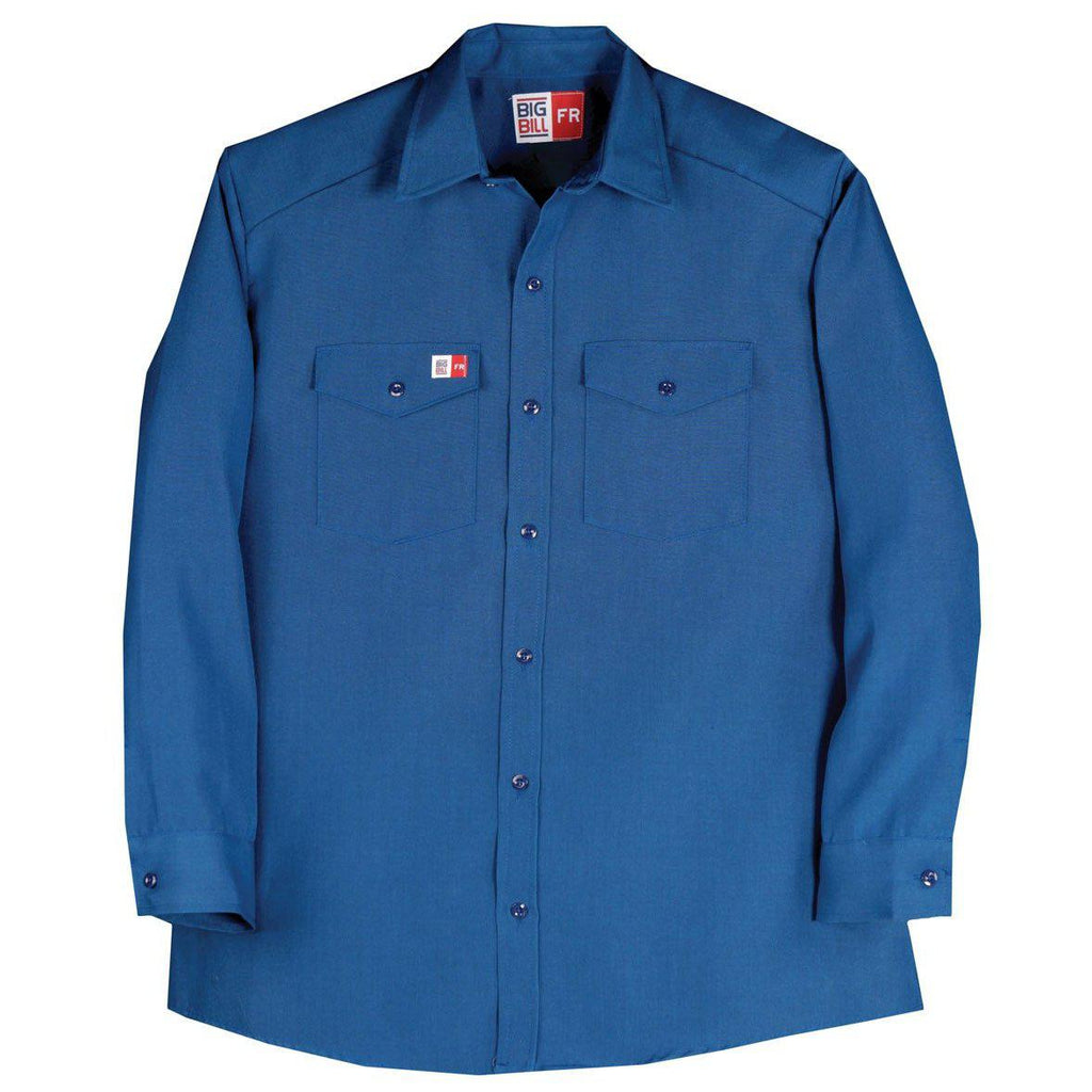Big Bill FR TX290N4-BLR Royal Blue Dress Shirt - Fire Retardant Shirts.com