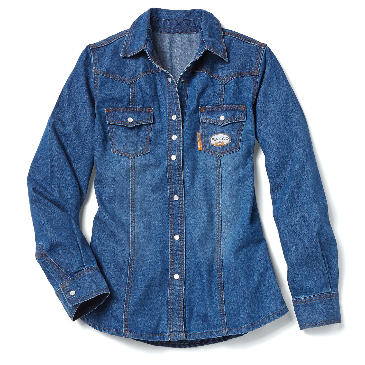 Rasco FR FR5021DN Women’s Denim Shirt – Fire Retardant Shirts.com