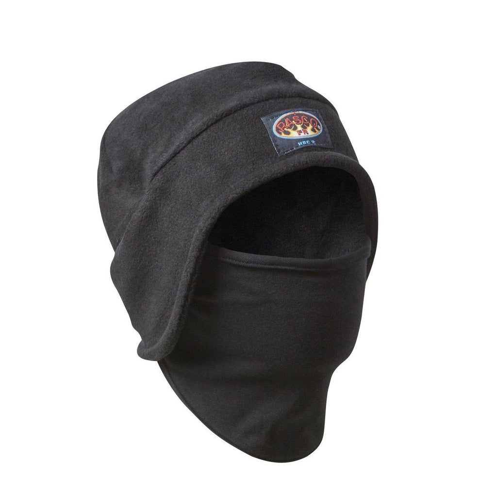 Rasco FR Black Fleece Hat with Face Cover BFH32 Black / NFH31 Navy - Fire Retardant Shirts.com