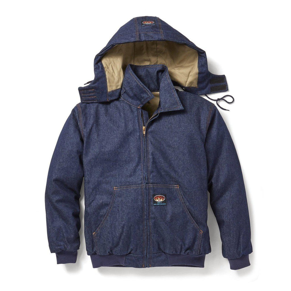 Rasco FR FR3522DN Denim Hooded Jacket - Fire Retardant Shirts.com